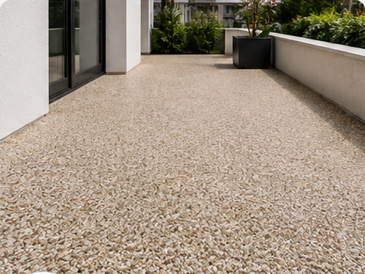 Exemple réaliste de tapis de pierre